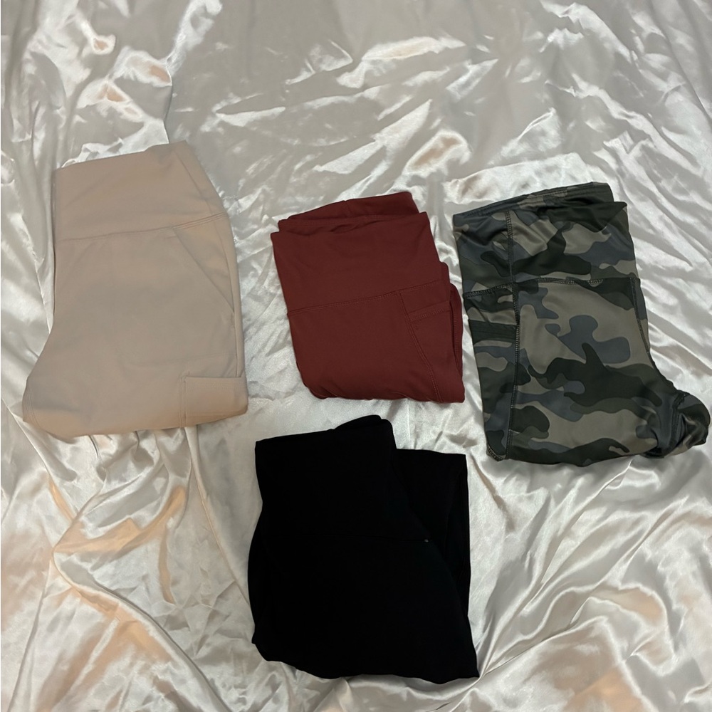 Stylish Women’s Athletic Legging Set - Black, Red, Camo, Grey and Beige